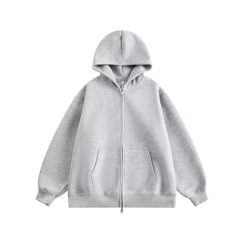 winter mens fleece zipper hooded sweatshirts 2025 new classic solid color oversized hoodies y2k streetwear outerwear tracksuit unique default style 20