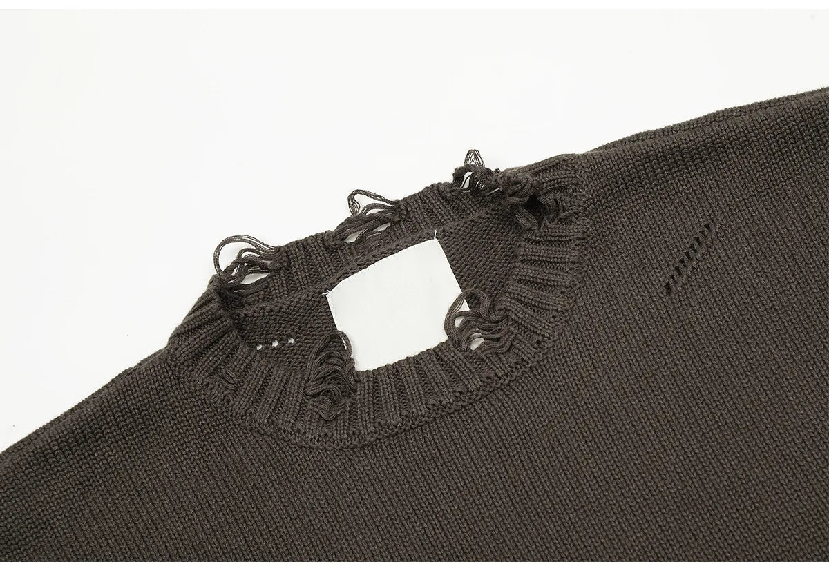 New 2023 Men Luxury Undermycar Hole Gentleman Classic Cotton Knit Casual Sweaters Pullover Asian Size High Drake #410 Street King Limited