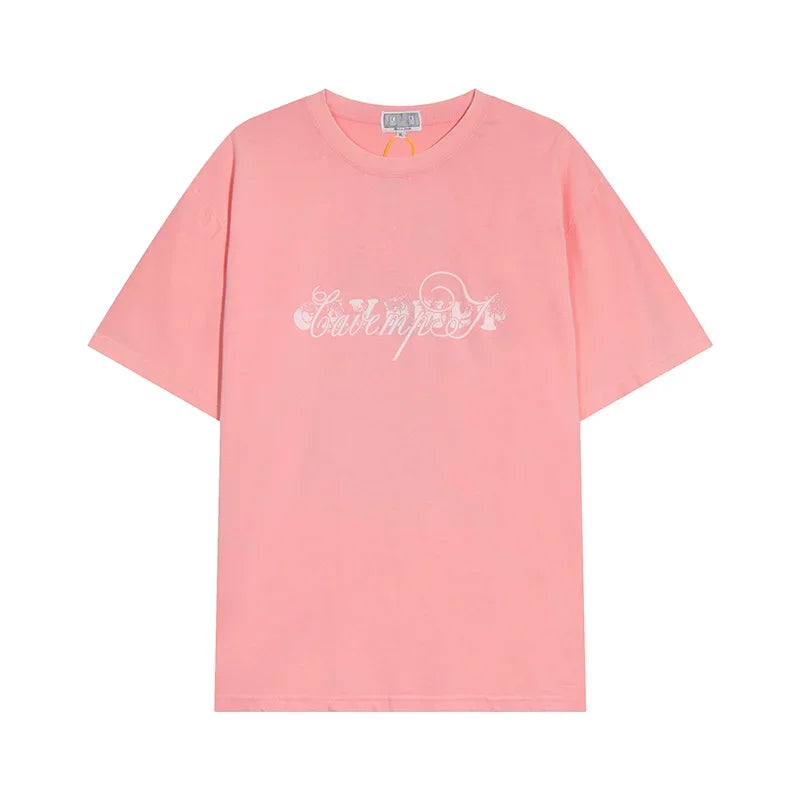 High Quality 2024 CAVEMPT Crewneck Short Sleeve Men Woman Casual Top Tee Classic Outdoor T-shirts Street King Limited