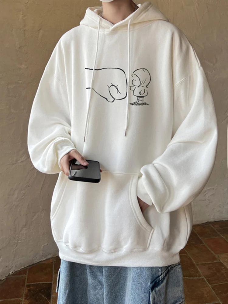 Animecore Statement Graphic Hoodie Layering Essential