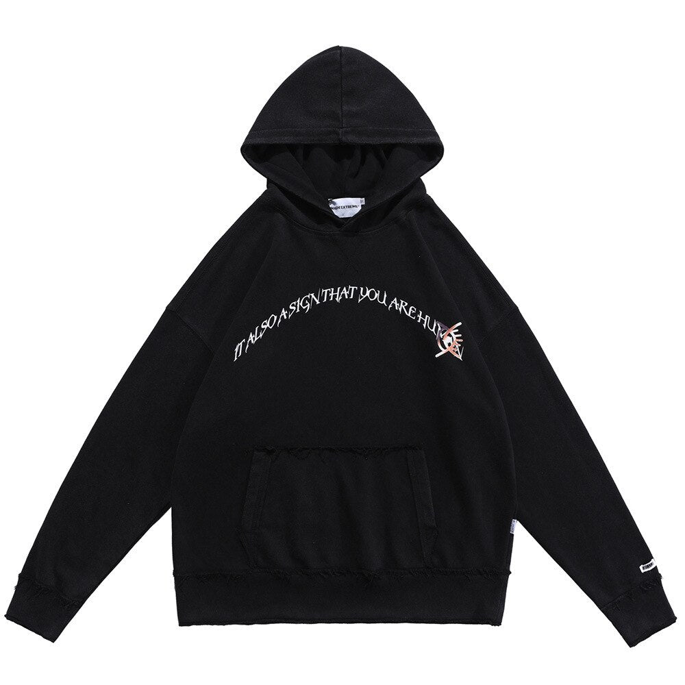 "Crossed Eye" Unisex Men Women Streetwear Graphic Hoodie Daulet Apparel