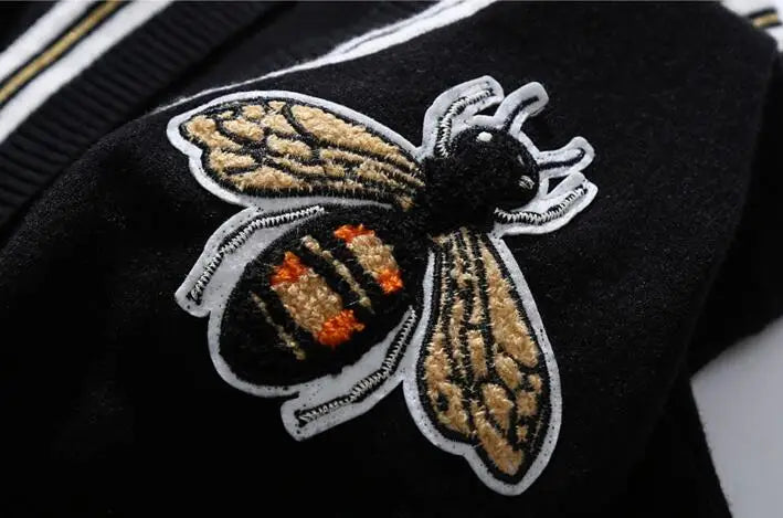 New luxury Men Luxury Winter gentleman embroidery Bees Knit Casual Sweaters Cardigans Asian Plug Size High quality Drake #E197 Street King Limited