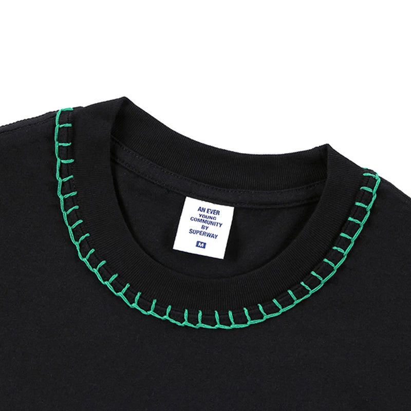 Black White Summer New T Shirts Men Woman Personality Simplicity Mingxian Contrasting Colors Loose Casual Tops Tee Street King Limited