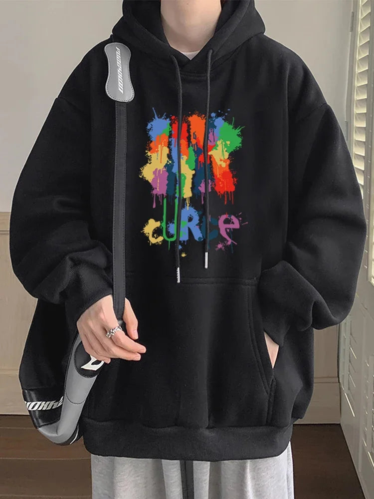 Autumn Graffiti Letter Hooded Sweatshirts Men's Design Graphic Printed Hoodies New Hip Hop Fashion Hoody Y2K Streetwear Clothes Street King Limited