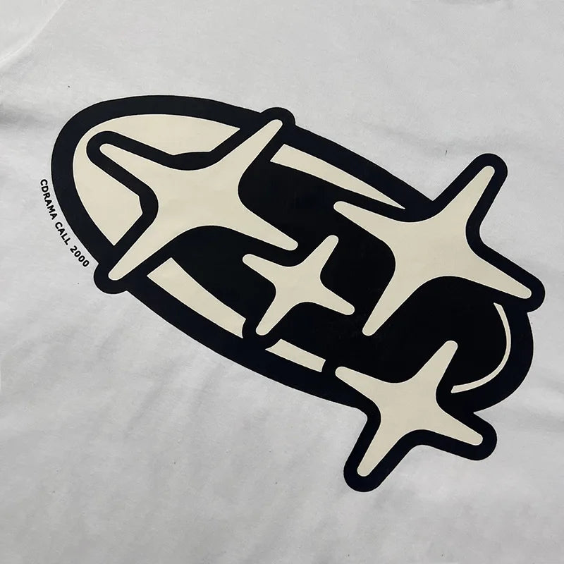 2024ss Drama Call T-shirt Men Women 1:1 High Quality Stars Letter Print Fashion Street Lovers Casual Tops Tee Street King Limited