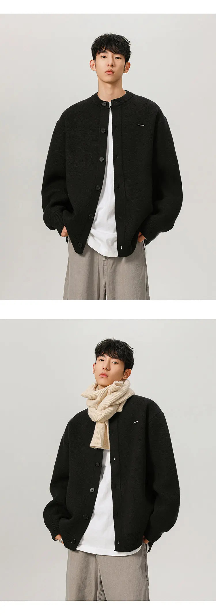 900G High Quality Thicken Baseball Cardigan Sweater Men Fashion Loose Causal Knitted Sweater Coat Cityboy Jumper Jacket Street King Limited