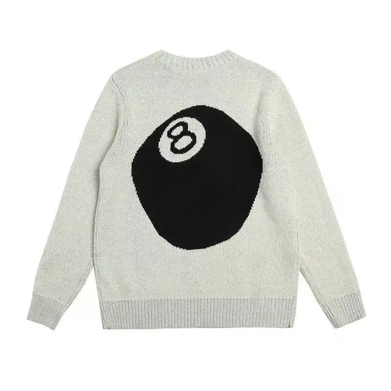 New 2022 Men Luxury Billiards Black Eight gentleman Classic Mohair dice Knit Casual Sweaters pullover Asian Size High Drake #20 Street King Limited