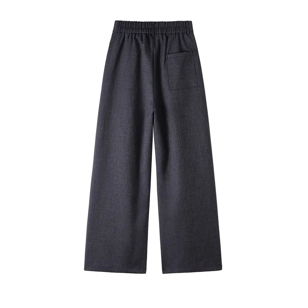 men loose casual korean streetwear fashion vintage straight wide leg suit pants trousers cityboy baggy pants unique default style 1624
