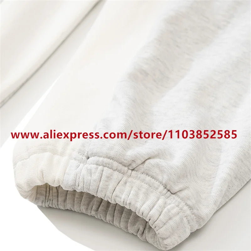 2024 autumn winter vintage casual sports pants mens letter illustration printed loose drawstring leg strap high street hip hop unique default style 1626