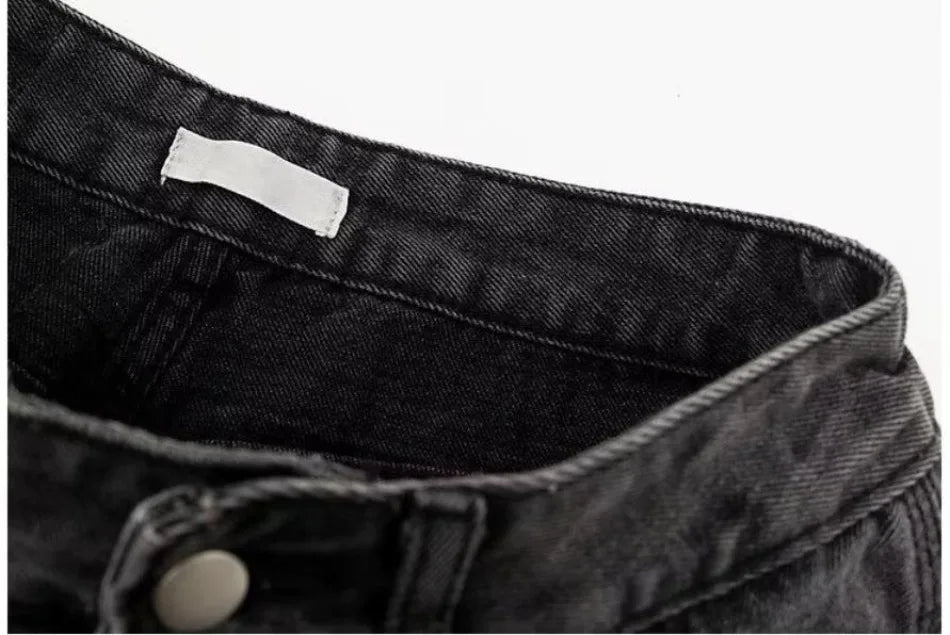 Summer Slim High Street Jeans Mens Washed Rough Edge Patchwork Straight Cowboy Pants Pockets Design Rivets Denim Trousers Thin Street King Limited