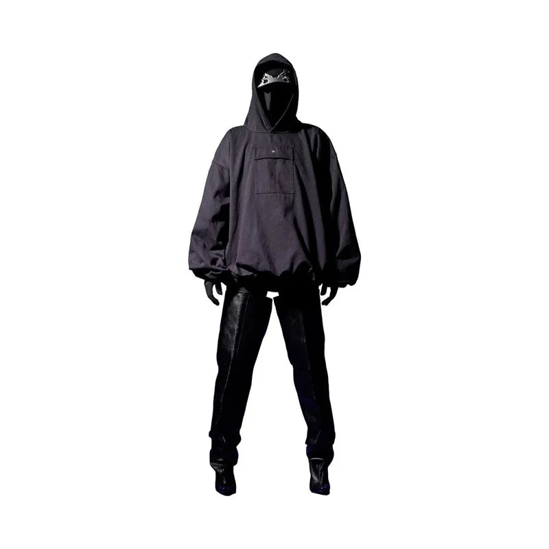 Autumn And Winter KANYE High Street YZY Pure Cotton Loose Men's And Women's Large Charge Shirts Street King Limited