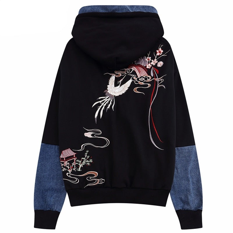 "Crane Bridge" Unisex Men Women Streetwear Graphic Hoodie Daulet Apparel