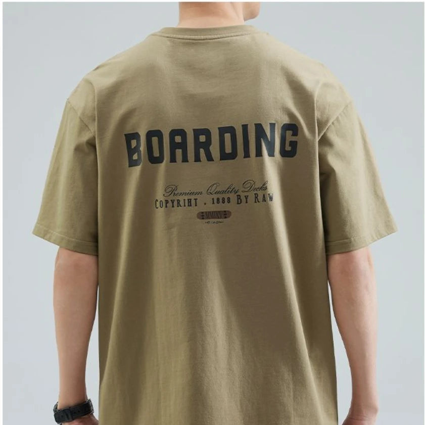 Summer Korean Pure Cotton Round Neck Short-sleeved T-shirt Men's Trendy Y2K Personalized Street Ins Casual Half-sleeved Top Street King Limited