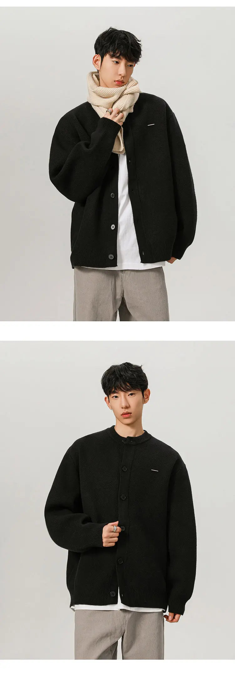 900G High Quality Thicken Baseball Cardigan Sweater Men Fashion Loose Causal Knitted Sweater Coat Cityboy Jumper Jacket Street King Limited