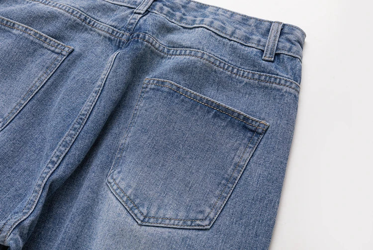 fashion loose streetwear denim basic pants unisex casual zipper jean pant hip hop trousers joggers men straight jeans traf homme unique joggers style 1401