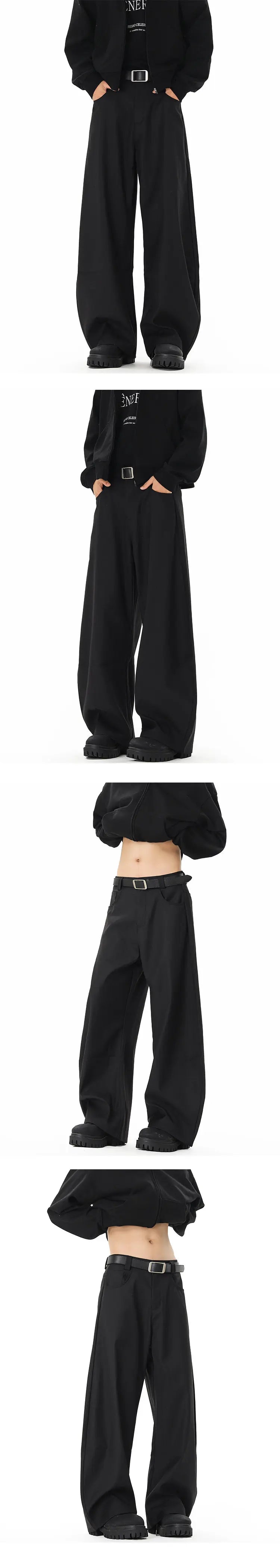 men streetwear fashion loose casual vibe hip hop black gray suit pant women harem pants trousers unique default style 1934