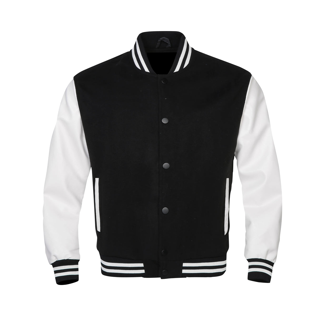 coat autumn solid casual leather sleeves wool unisex vintage baseball varsity jackets men unique default style 4397