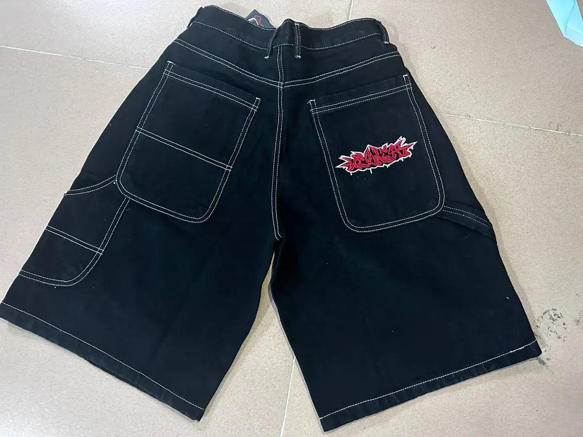 Shorts skateboarding trend mens and womens universal jeans cropped pants joggers skinny men hip hop harajuku cargo pants Street King Limited