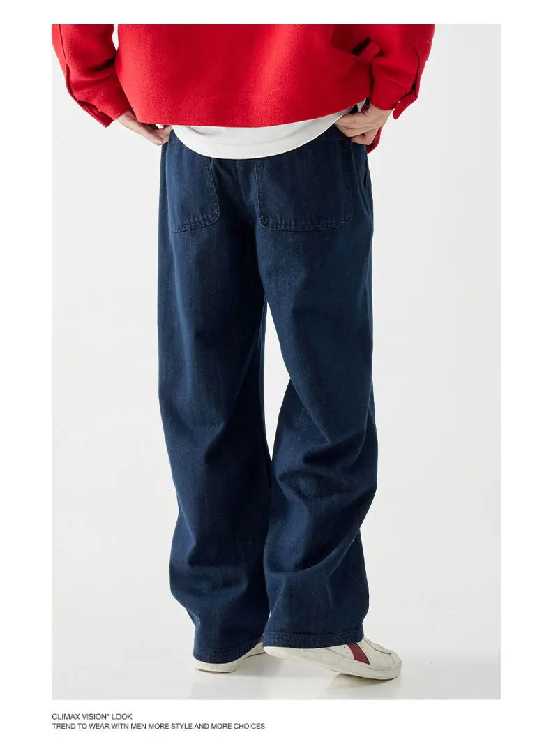 wide leg jeans men streetwear fashion loose casual plus size denim baggy jeans pants cityboy oversize cargo jeans trousers unique cargo style 1660