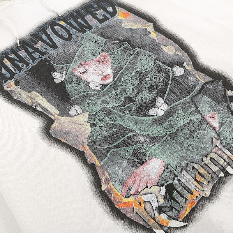 "Bow Down" Unisex Men Women Streetwear Graphic Hoodie Daulet Apparel