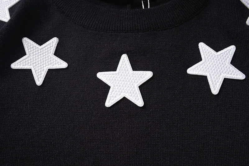 New High 2022 Men Luxury Winter gentleman Embroidered stars Knit Casual Sweaters pullover Asian Size High Street Drake #R77 Street King Limited