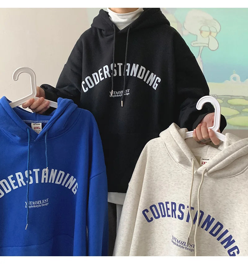 Autumn Men's Letter Design Printed Pullovers Hoodies Y2K Vintage Streetwear Hoody Sweatshirts Casual Fleece Oversize Hoodie Street King Limited