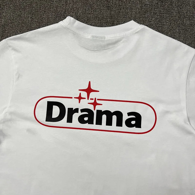 2024ss Drama Call T-shirt Men Women 1:1 High Quality Stars Letter Print Fashion Street Lovers Casual Tops Tee Street King Limited