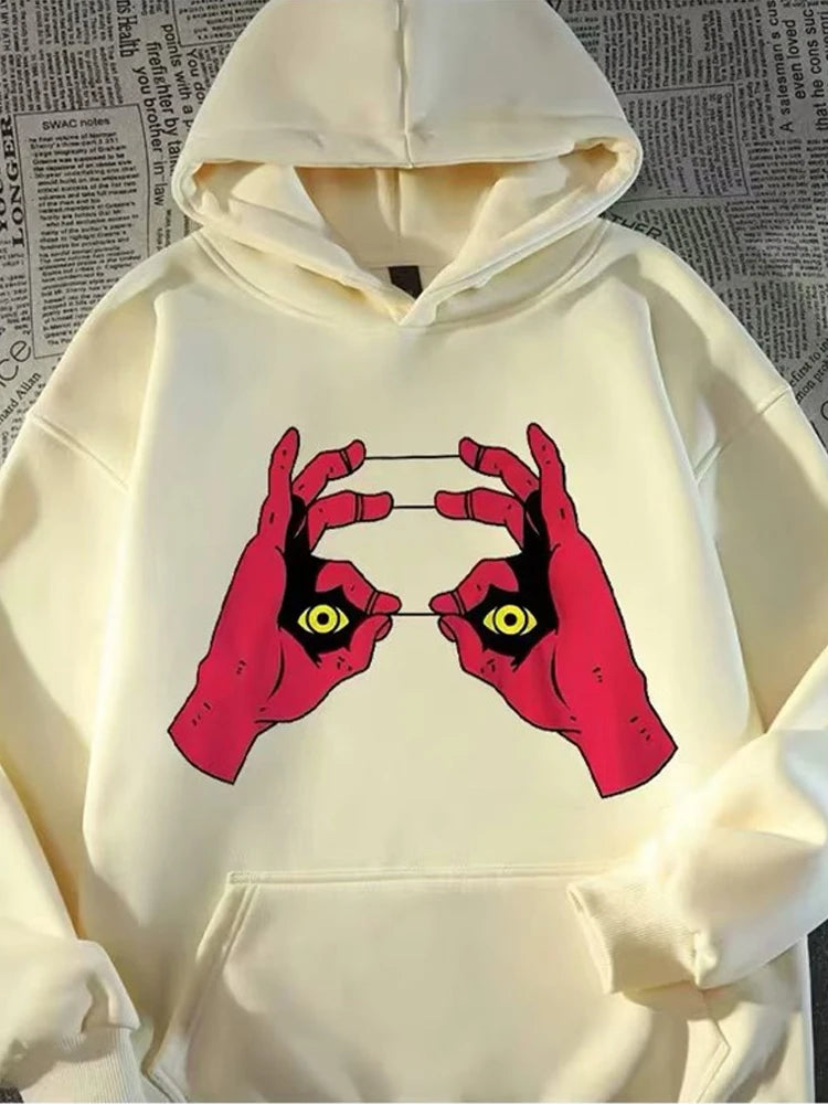 Funny Anime Graphic Printed Hoodies For Men Hip Hop Fashion Hoody Sweatshirts Loose Fleece Y2K Streetwear Hoodie Tracksuit Street King Limited