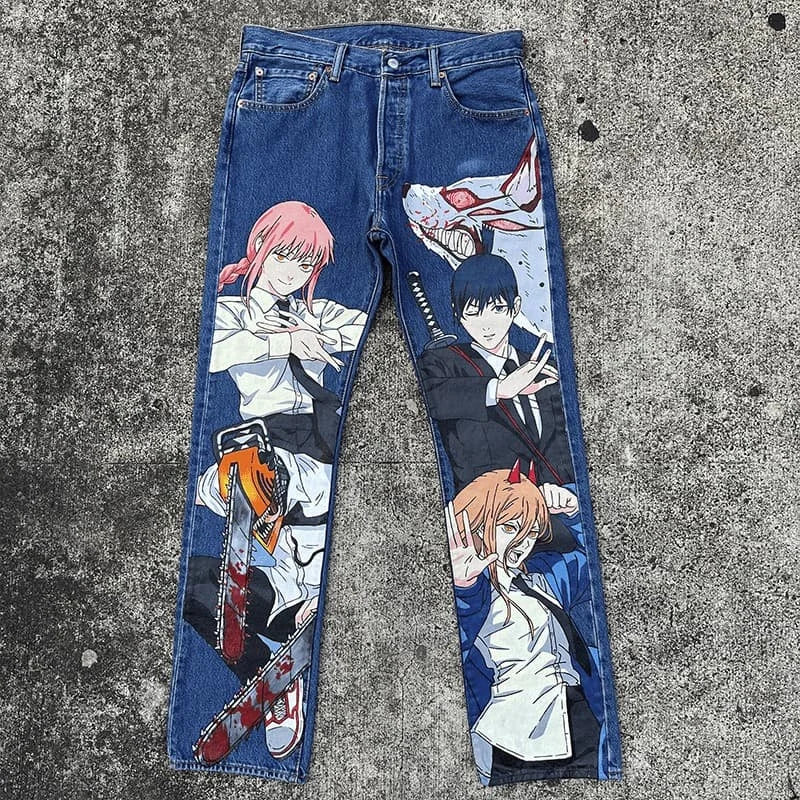 Y2K Harajuku Next Drop Streetwear Jeans for Men Wide Trouser Graphic New Women High Waist wide leg Pants y2k men clothing Street King Limited