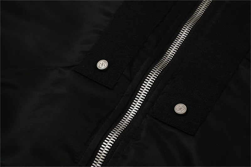 undermycar 2023 new high street fashion brand high quality multi pocket flight jacket cotton coat black unique default style 3627