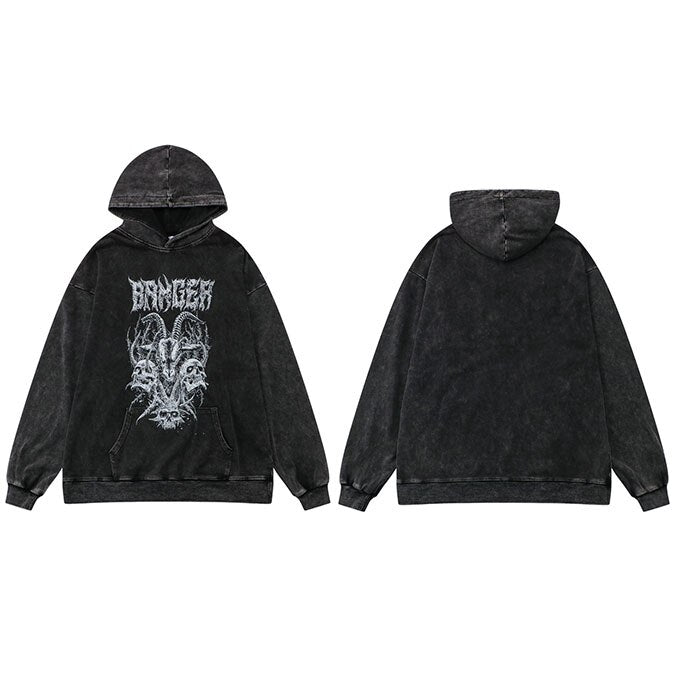 "Born With Horns" Unisex Men Women Streetwear Graphic Hoodie Daulet Apparel