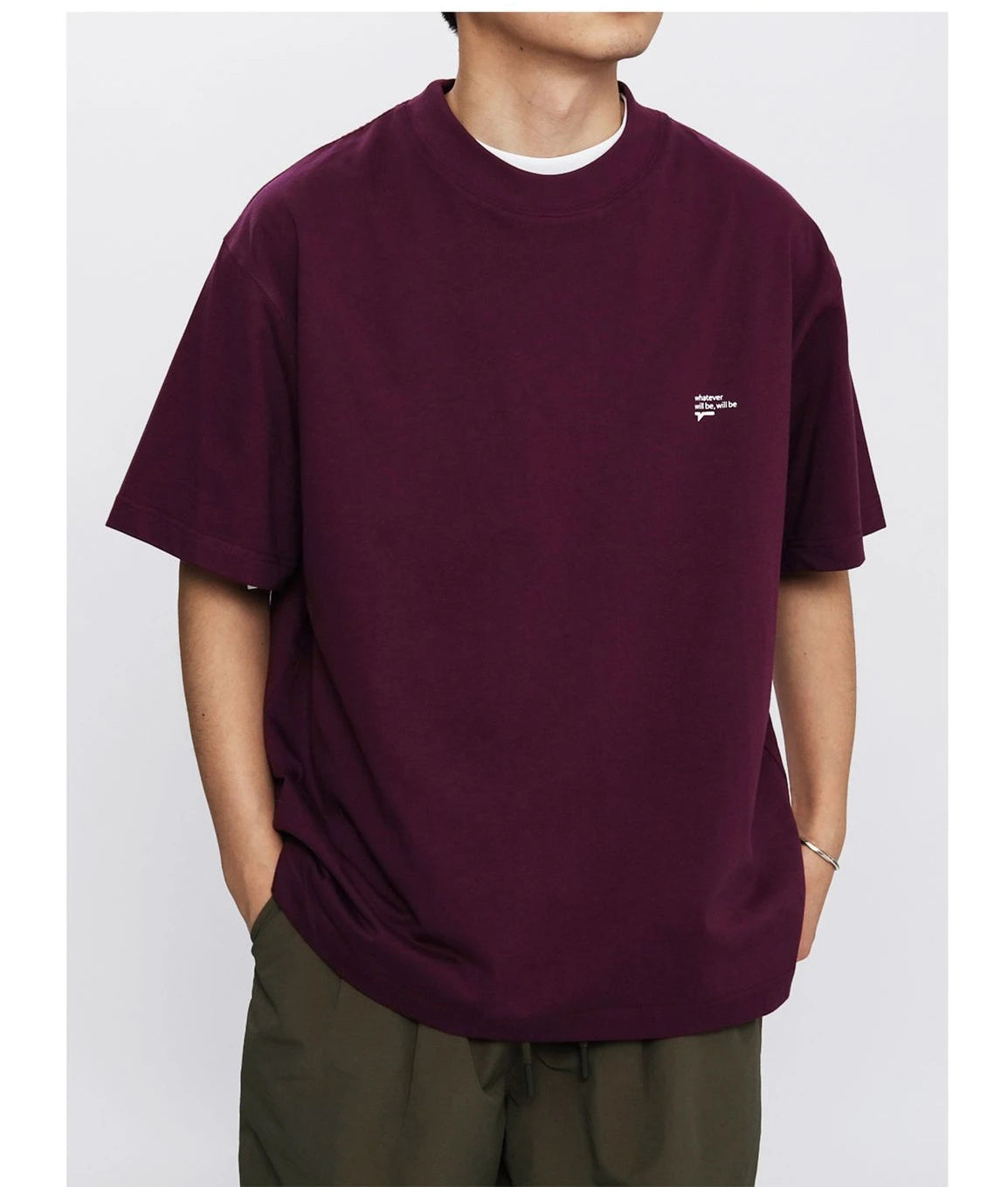 Summer Korean style loose simple short sleeved T shirt men casual y2k street solid color Harajuku round neck half sleeved top Street King Limited