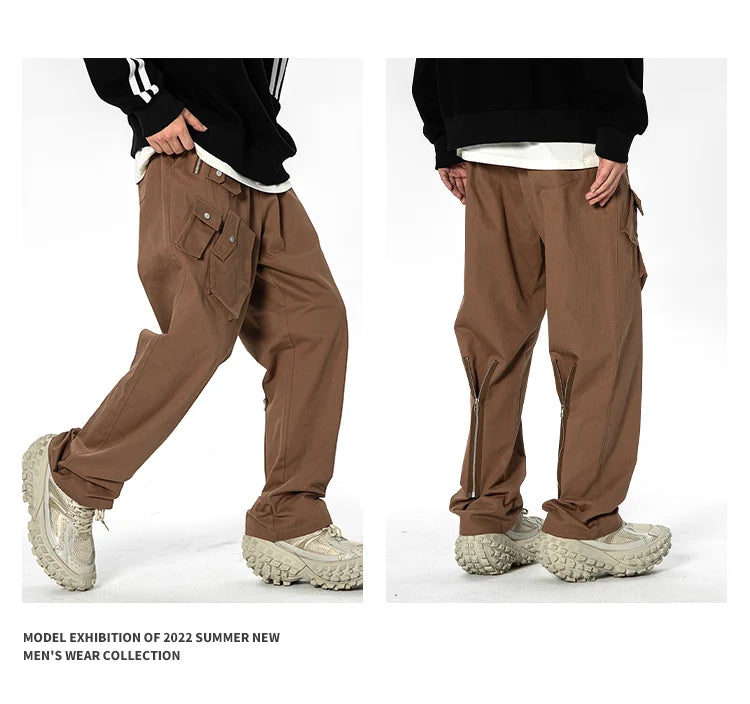 men streetwear fashion loose casual wide leg techwear cargo pants track trousers women harem trousers joggers sweatpants unique joggers style 936