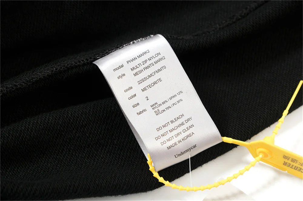 Undermycar 2024 Trendy Drawstring Logo Drawstring Pure Cotton Loose Fat Elastic Shorts Street King Limited