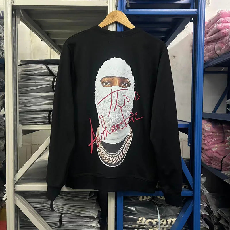 Black Rice White IH NOM UH NIT Hoodies Gold Necklace Masked Men Printing Men Woman Good Quality Casual Sweatshirts Street King Limited