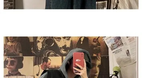 Fake two-piece coat men's ins, trendy Japanese functional workwear hooded jacket, autumn European and American retro trend tops Street King Limited