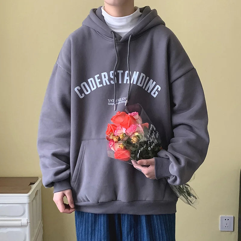 Autumn Men's Letter Design Printed Pullovers Hoodies Y2K Vintage Streetwear Hoody Sweatshirts Casual Fleece Oversize Hoodie Street King Limited