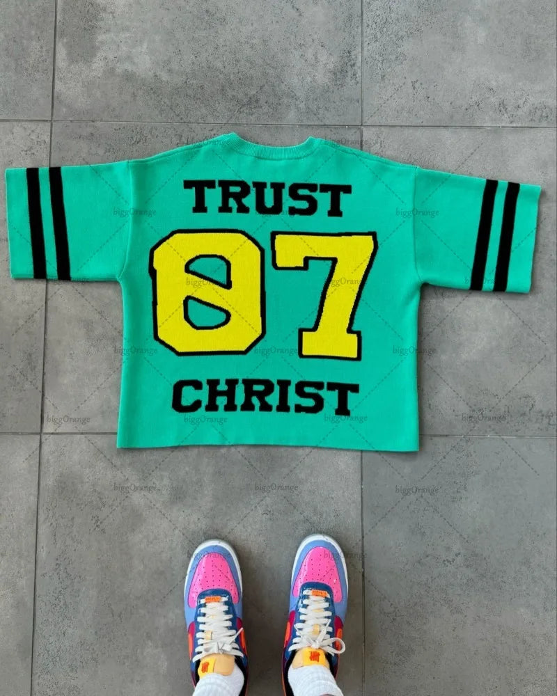 Summer New American Retro Short-sleeved Y2K Harajuku Letter Printed Top Women's Street Personality Trend Casual Loose T-shirt Street King Limited