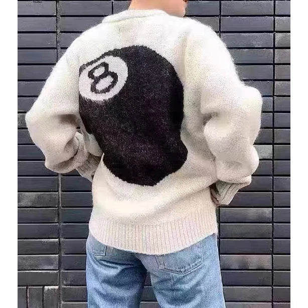 New 2022 Men Luxury Billiards Black Eight gentleman Classic Mohair dice Knit Casual Sweaters pullover Asian Size High Drake #20 Street King Limited