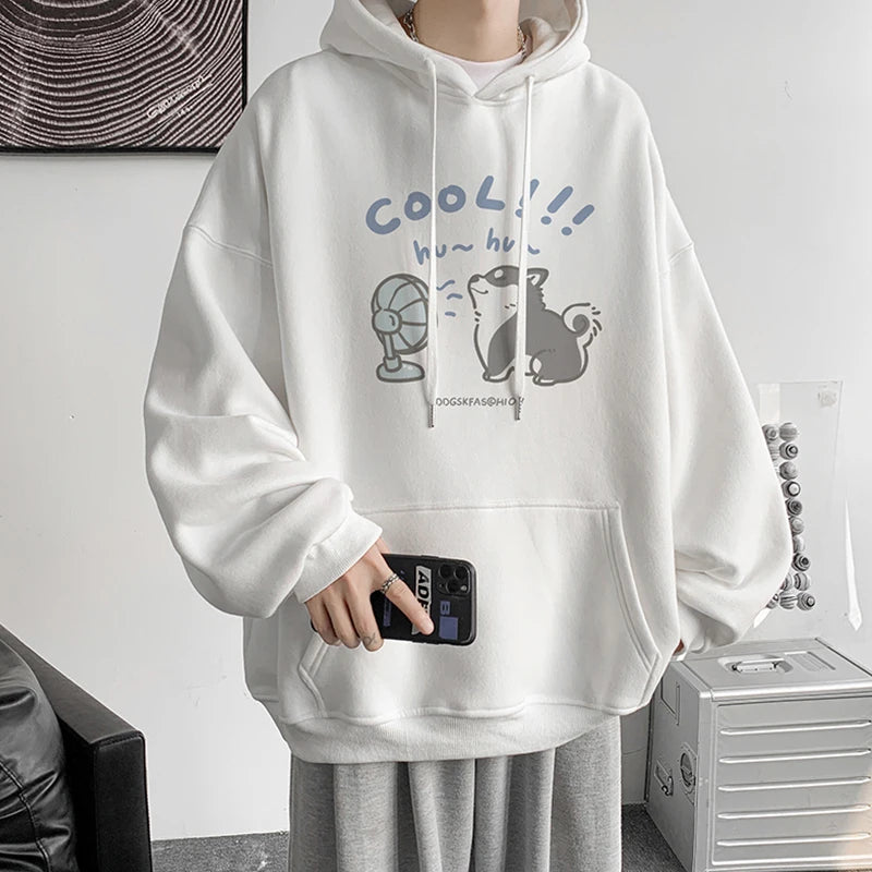 Cool Cartoon Cat Graphic Print Hoodies For Men Y2K Streetwear Clothes Hip Hop Fashion Hooded Sweatshirts Loose Pullover Hoody Street King Limited