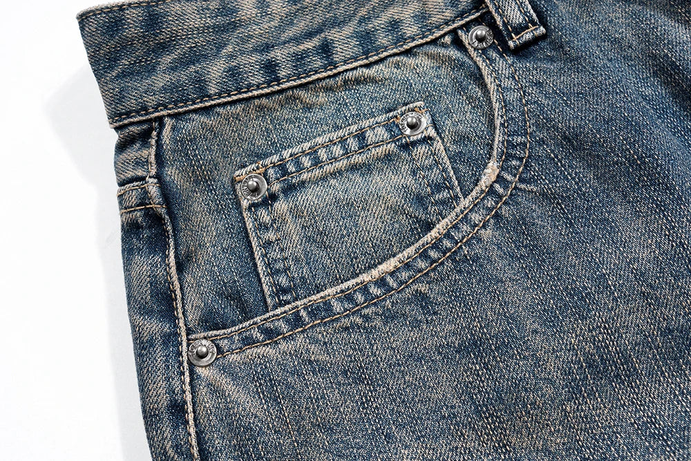 Y2k High Street Washed Blue Baggy Jeans for Men Straight Ropa Hombre Wide Leg Casual Denim Trousers Oversize Loose Cargo Pants Street King Limited