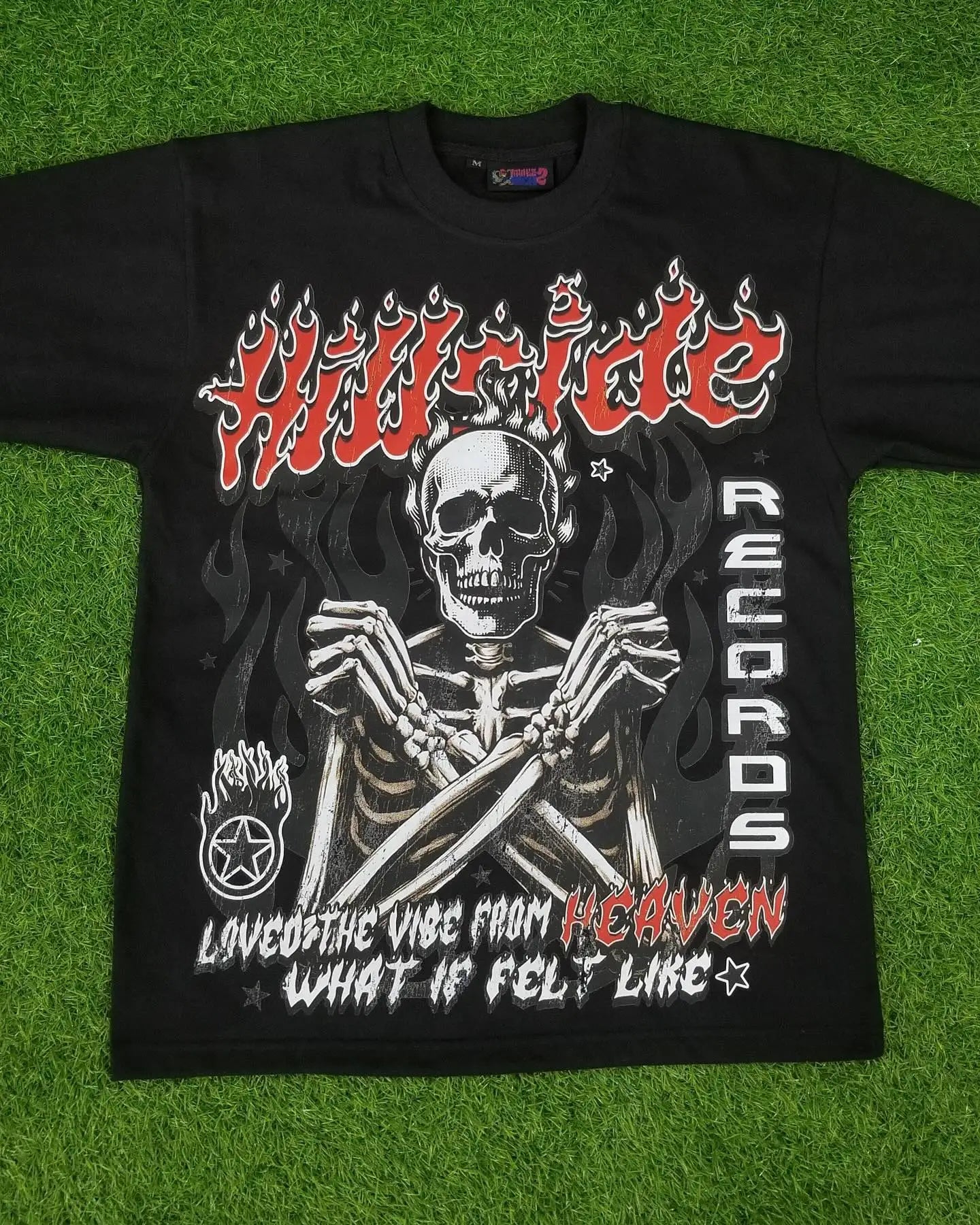 American retro Gothic skull pattern printed oversized T-shirt women's Y2K street style, loose and versatile short sleeved shirt Street King Limited