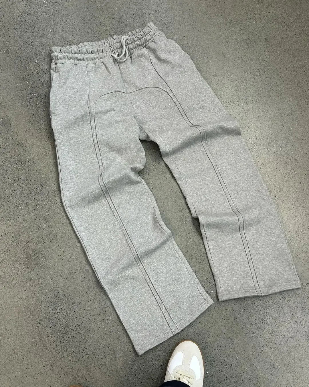 2024 high street trendy straight casual pants american harajuku retro splicing oversized sweatpants men personalized streetwear unique joggers style 1294