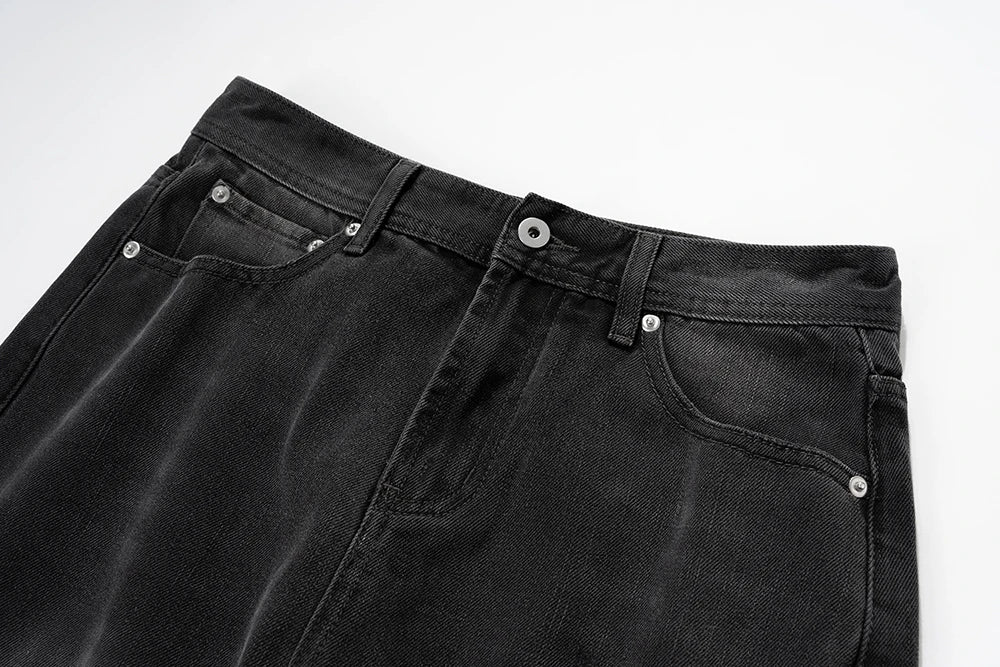 vintage washed hole damaged jeans pants for men streetwear y2k ripped black denim trousers pantalones hombre baggy cargos unique cargo style 3529