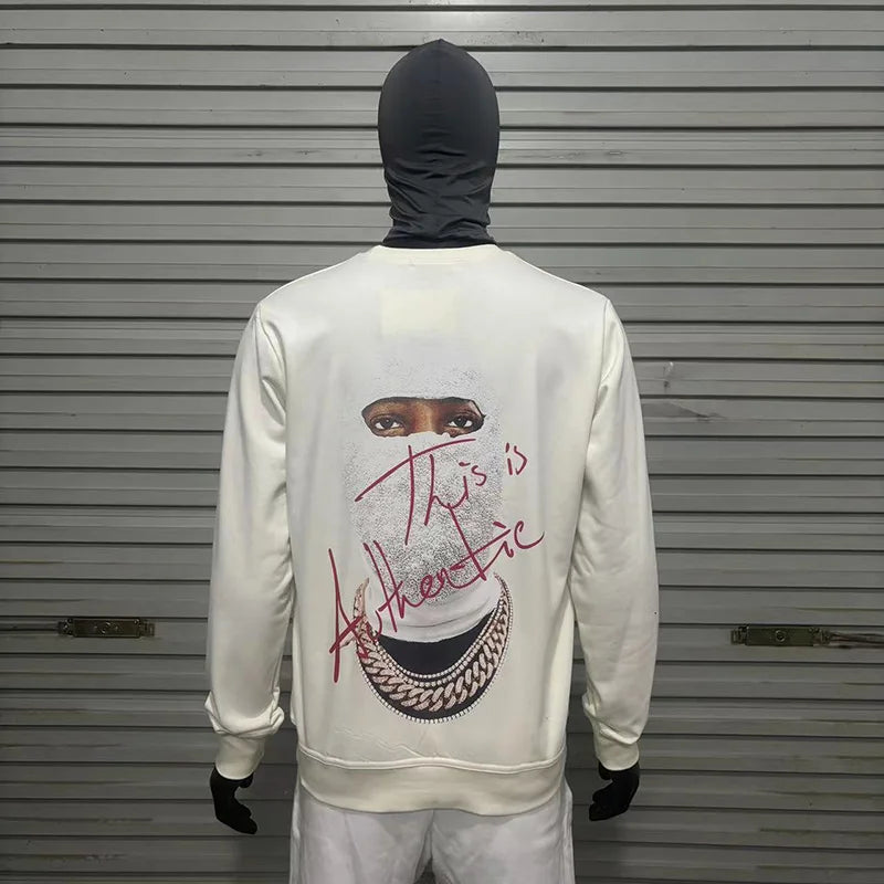 Black Rice White IH NOM UH NIT Hoodies Gold Necklace Masked Men Printing Men Woman Good Quality Casual Sweatshirts Street King Limited