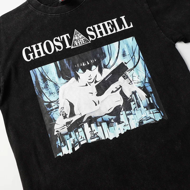 Saint T-shirt Summer Men Woman High Quality Street Hip Hop Chaopai Lovers Loose Casual O-Neck Wash Top Tees Street King Limited