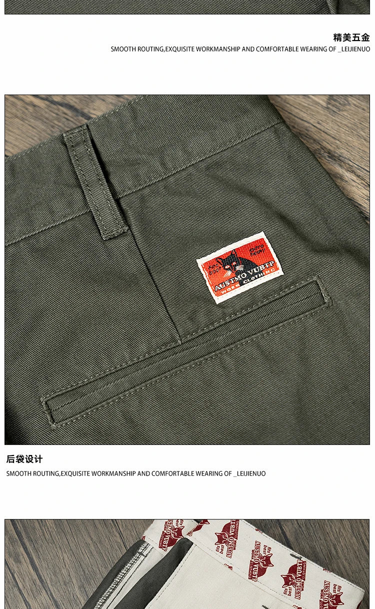men business casual fashion pure cotton commute pants japanese streetwear amikaji fashion straight cargo pant trouser unique cargo style 1910
