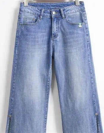 y2k harajuku customized jeans streetwear jeans for men wide trouser graphic new women high waist wide leg pants urban skinny jeans