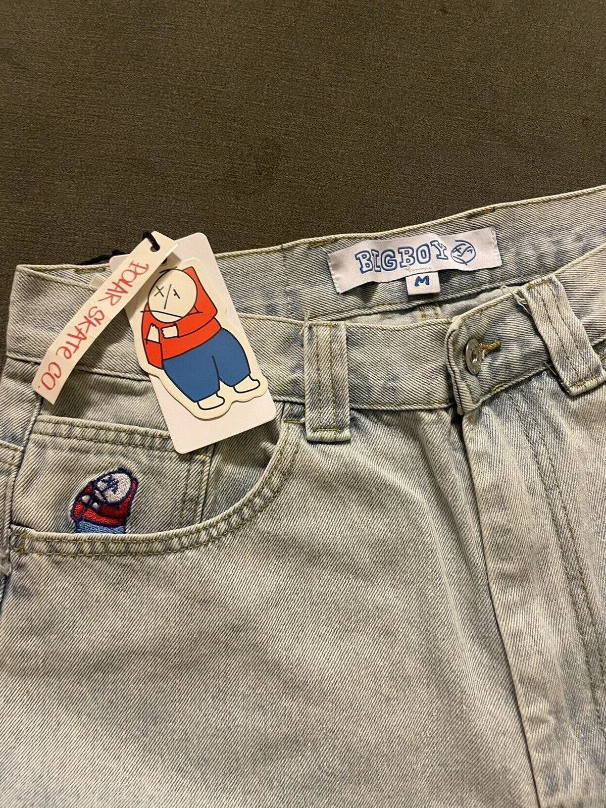 Polar Big Boy Baggy Jeans Y2K Golf Trap Wang Jeans for Mens Womens Streetwear Embroidery Pants Denim Simple Cargo Trousers Street King Limited