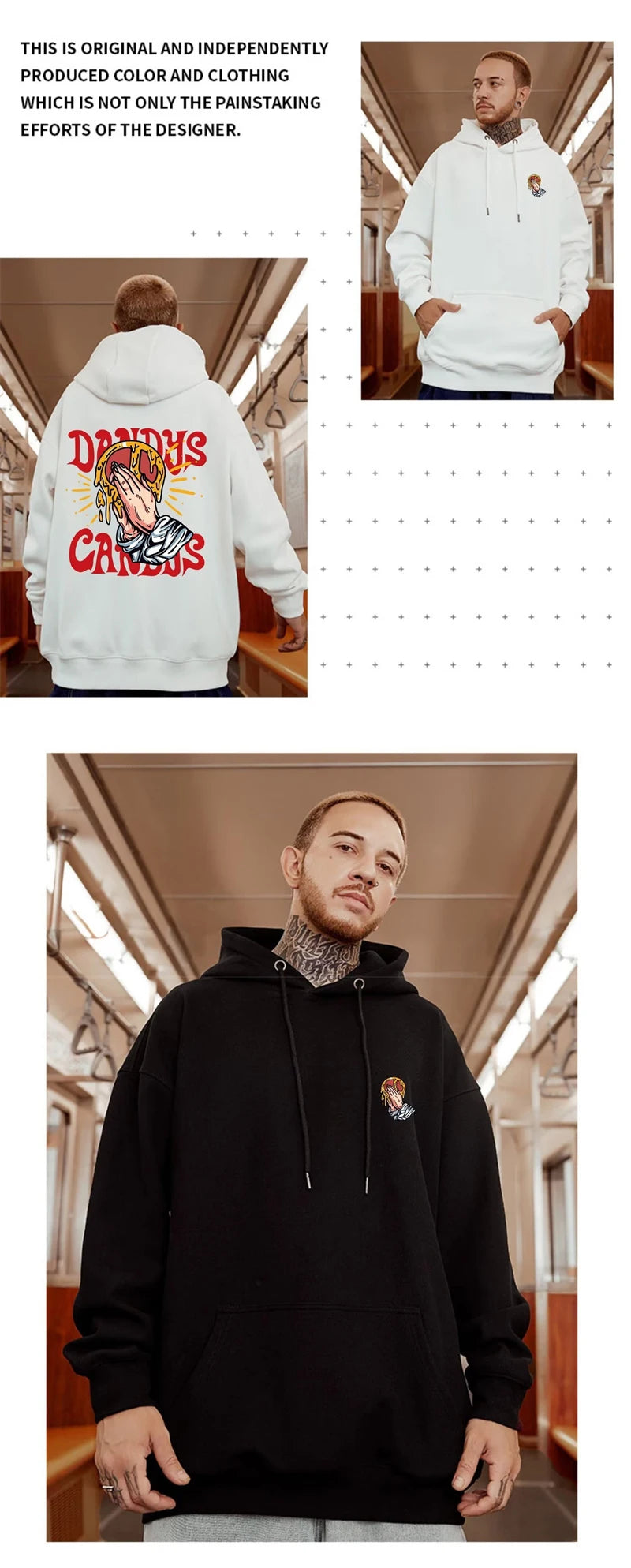 Goth Funny Finger Crossed Graphic Print Men Hoodies Casual Y2K Streetwear Sweatshirts Vintage Hip Hop Fashion Baggy Hoodie Street King Limited